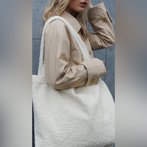 NWT Teddy Fabric Tote Bag | Handmade | Recycled Fabric Bag - Picture 3 of 6